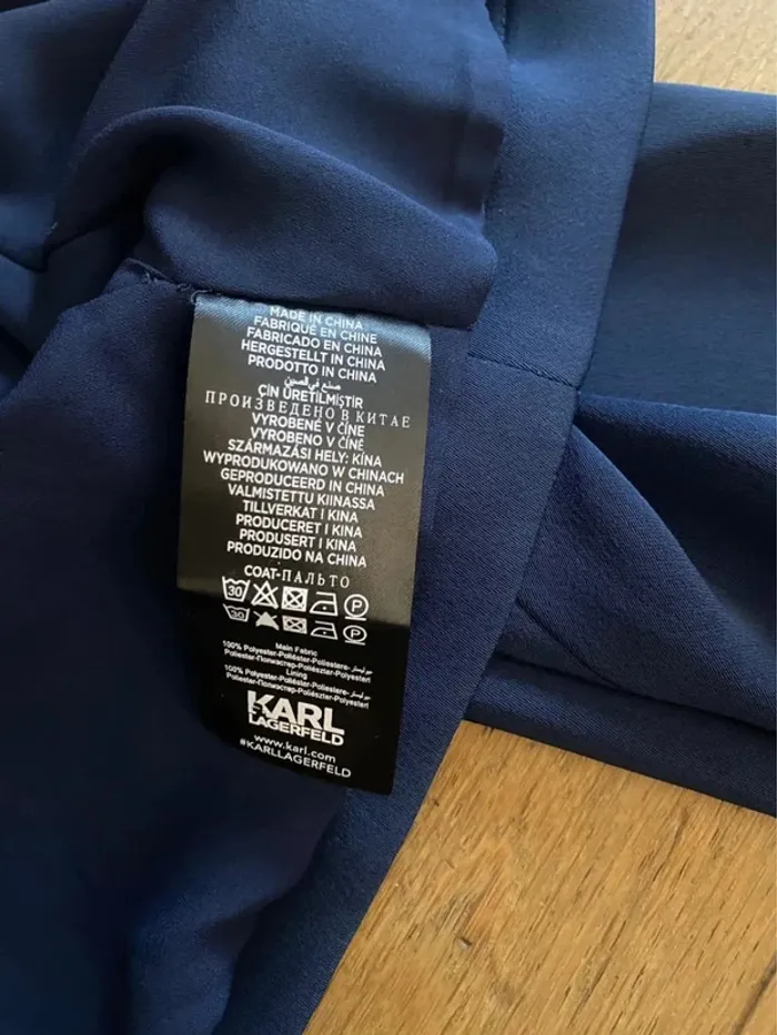 Ensemble robe + boléro bleu marine Karl Lagerfeld comme neuf taille 36 - photo numéro 5