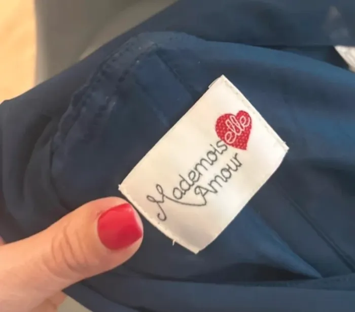 Mademoiselle amour, robe cérémonie habillée chic voile bleu taille 36 - photo numéro 7