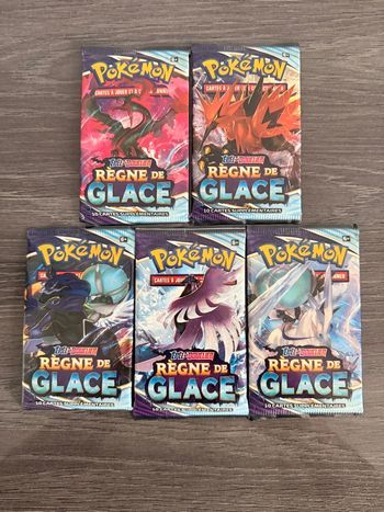 Art Set 5 Boosters Pokémon – Règne de Glace (EB06) Non pesés Scellés