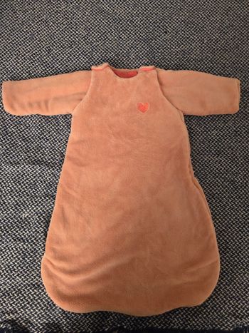 Gigoteuse à manches amovibles rose poudré - Tout doux ✨