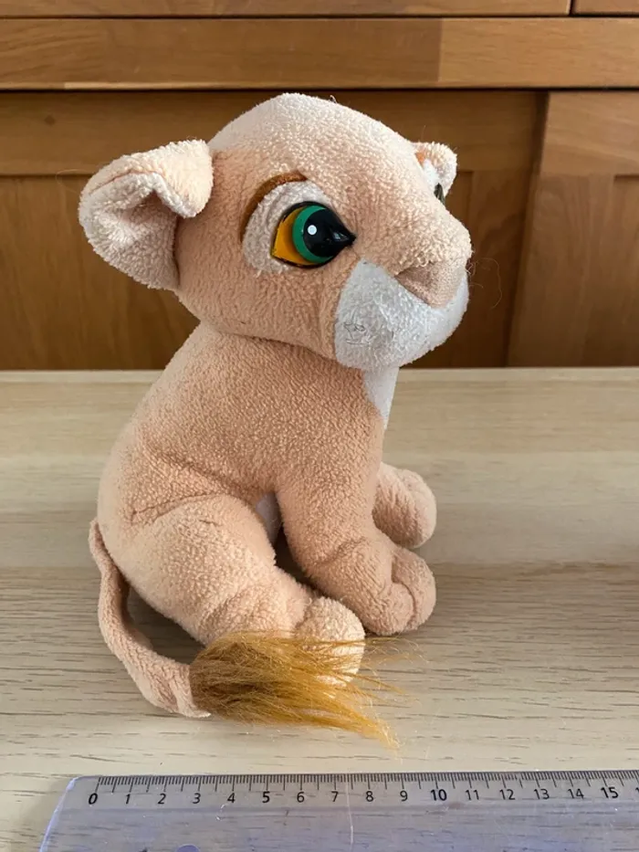 Peluches Disney roi lion King Simba Nala lionceau nez aimanté plush 1995 - photo numéro 2