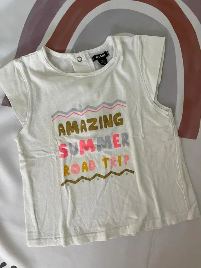Lot de 3 t-shirts manches courtes bébé fille – Kiabi – Taille 18 mois / 82 cm👕👶 - photo numéro 5