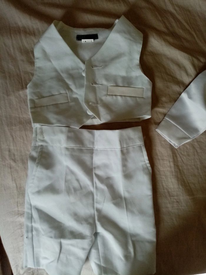 Ensemble cérémonie 3 6 mois garcons blanc
