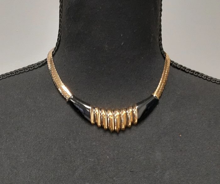 Magnifique collier vintage plastron raz du cou Orena Paris