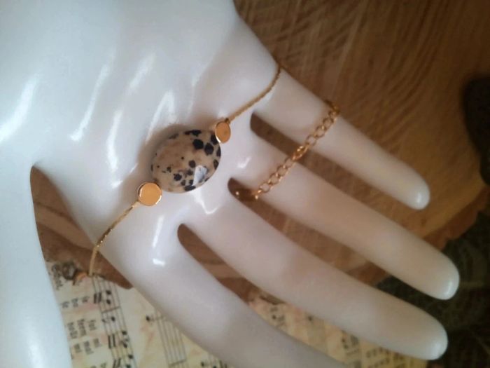 Bracelet jaspe dalmatien - photo numéro 2