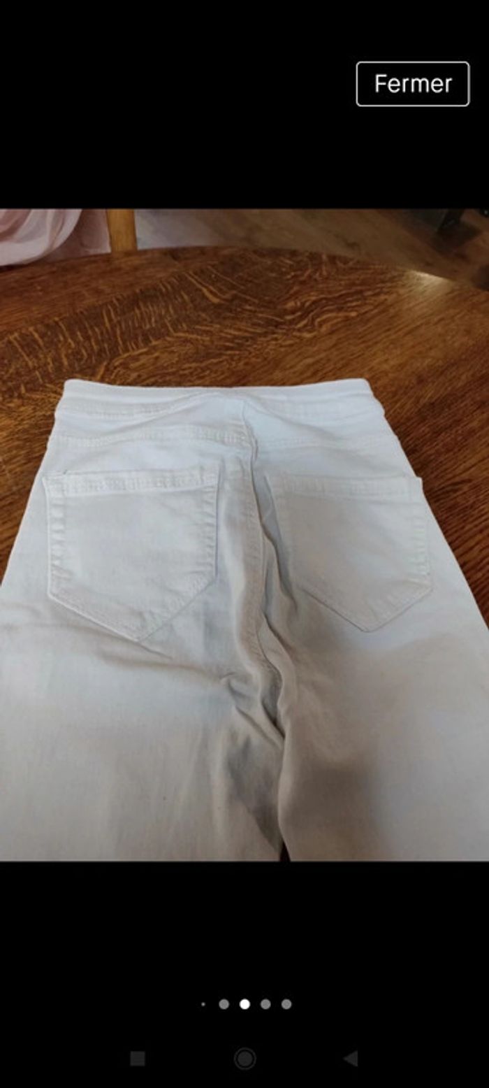 🌺 pantalon stretch blanc Bershka taille 32🌺 - photo numéro 5