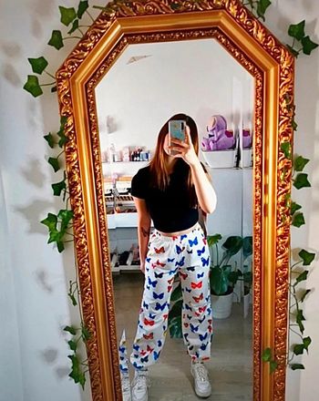 Pantalon papillons multicolore neuf