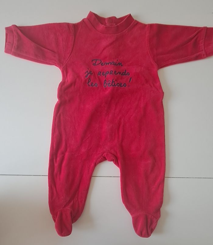 Lot de 6 pyjamas velours - Bébé Garçon - 6 mois - photo numéro 7