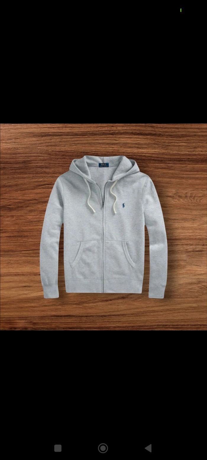 Sweat capuche zip gris Homme - photo numéro 1