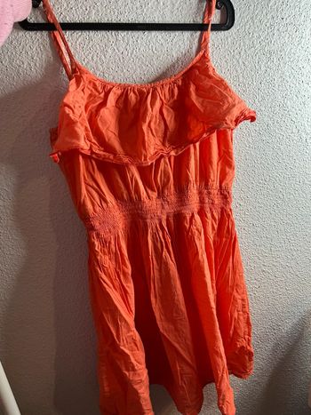 Robe corail à volant woman Only