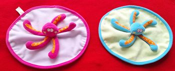 2 doudous pieuvres - badabulle