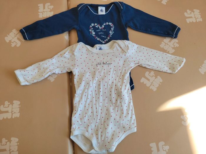 Lot de 2 bodies ML 9 mois - Iconiques Petit Bateau