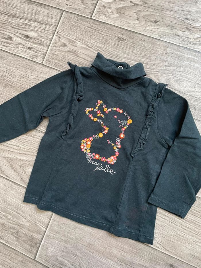 Sous pull motif lapin- mes petits cailloux 12 mois - photo numéro 3
