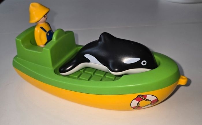 123 playmobil Bateau de pêche 6739 complet