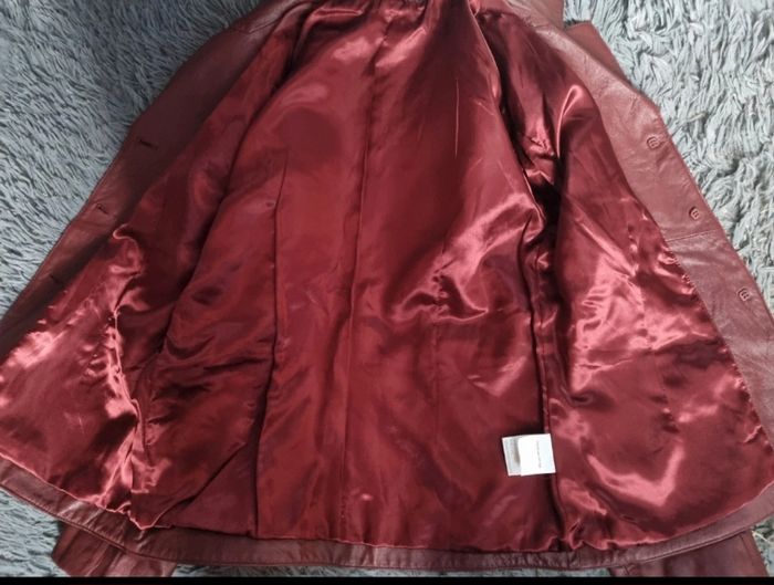 Veste cuir véritable couleur prune taille 40 - photo numéro 5