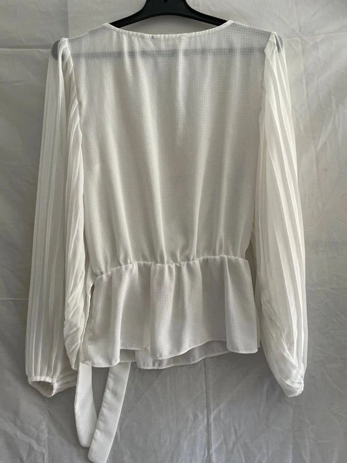 blouse Naf Naf blanc taille M - photo numéro 2