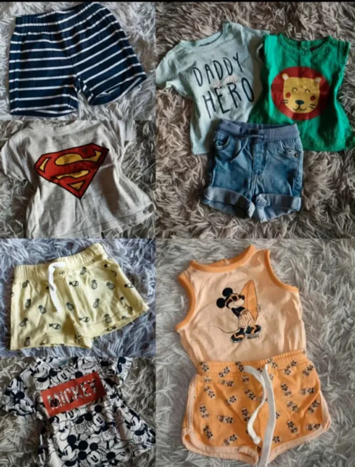 Lot été 9 pièces avec du Mickey , superman, basic 🐯