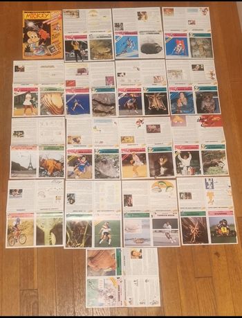 Ancien journal de mickey n°1955 + 64 fiches vintage