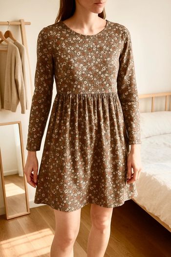 🌸 Robe IKKS à fleurs manches longues – look bohème et doux