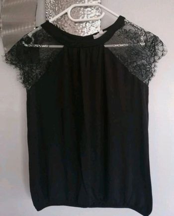 Tee-shirt manches dentelle Cache Cache S