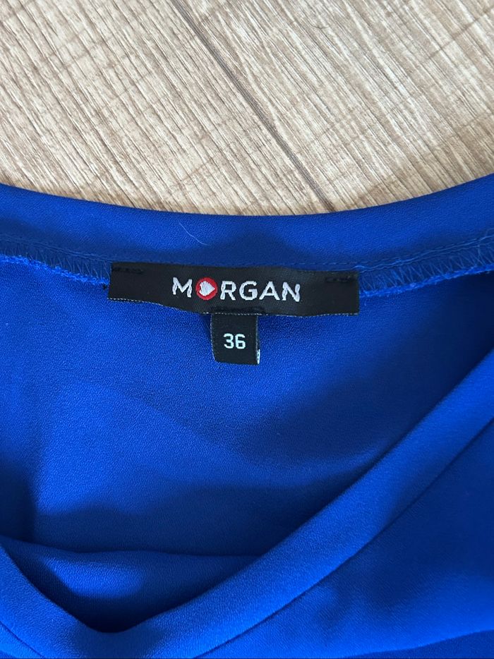 Blouse bleue à manches courtes Morgan taille 36 jamais portée - photo numéro 9