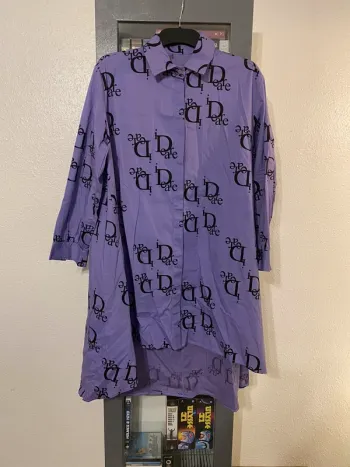 superbe tunique robe oversize mauve taille 48 neuve