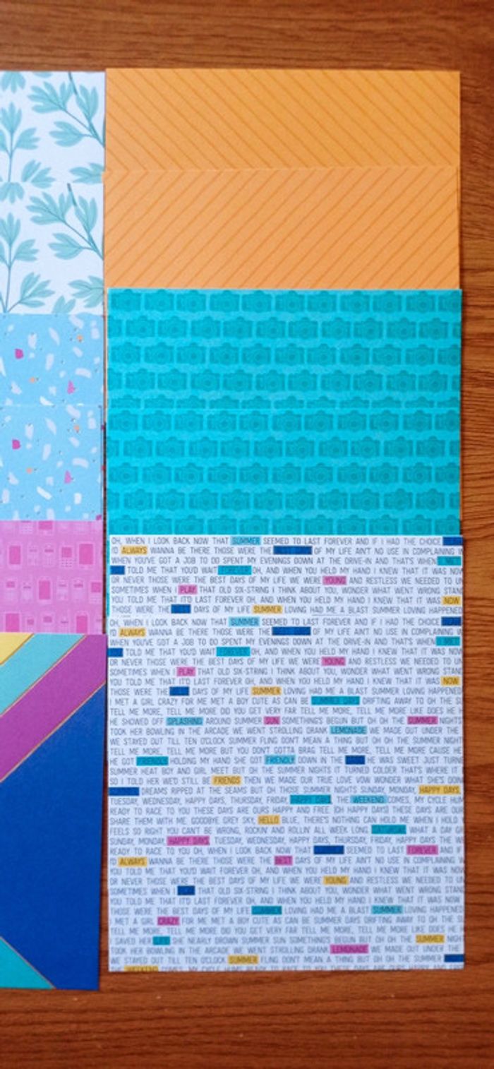 Lot de 12 feuilles divers motifs - photo numéro 3