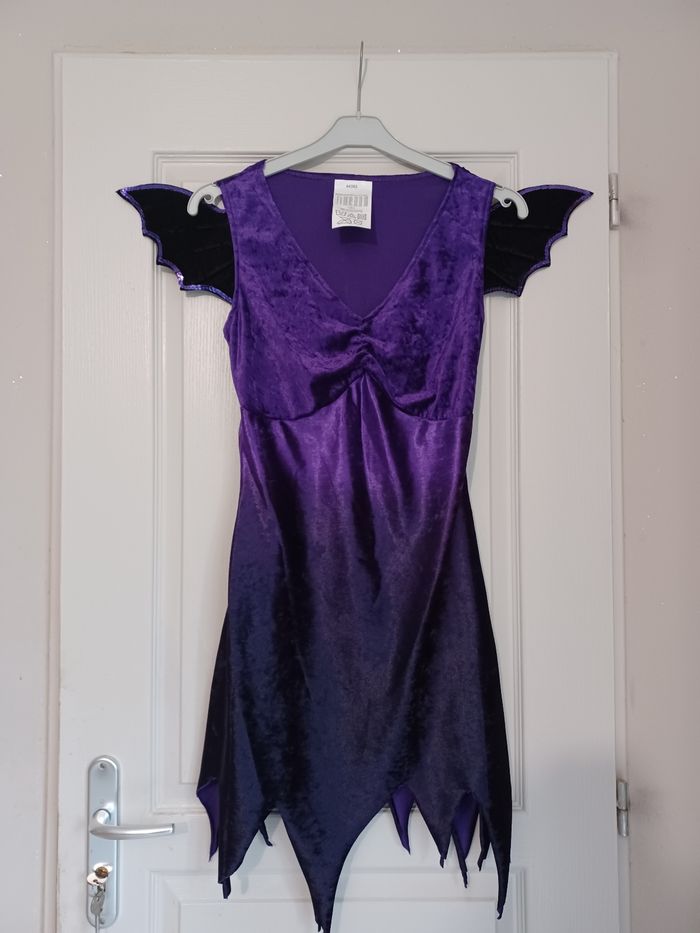 Déguisement femme  robe chauve souris avec serre tête