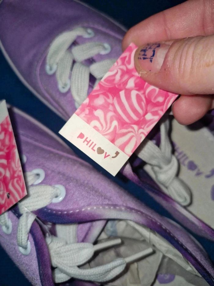 Baskets lilas  femme p 39 philov - photo numéro 3
