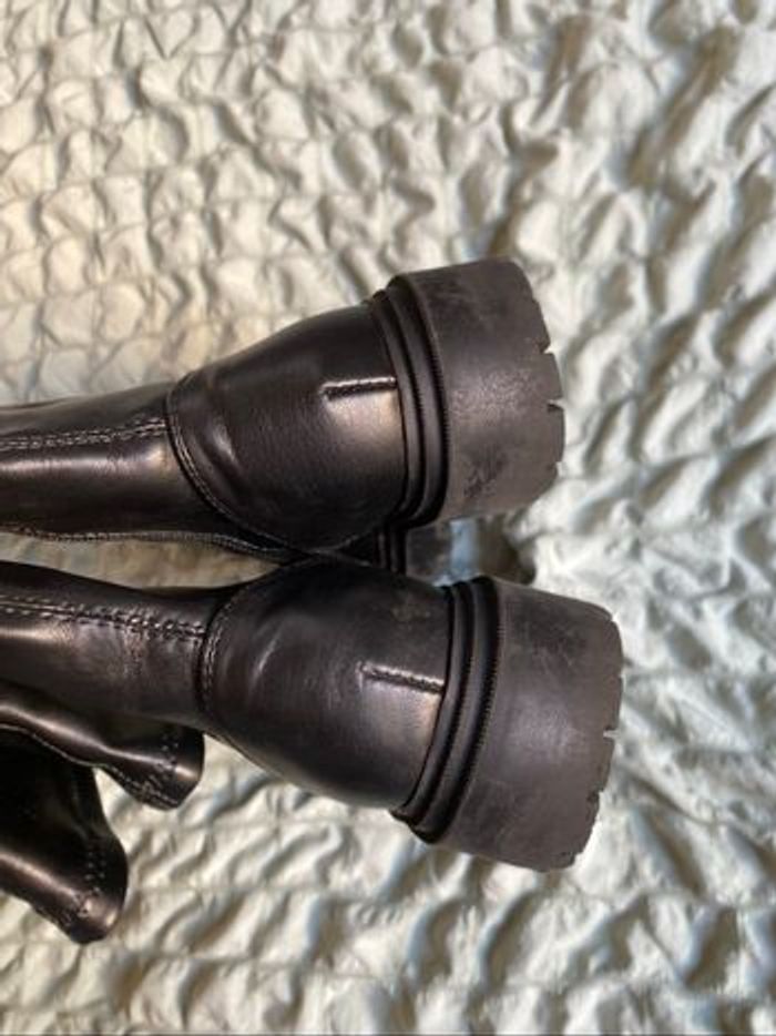 Bottes hautes cuissardes 36 similicuir noir - photo numéro 8
