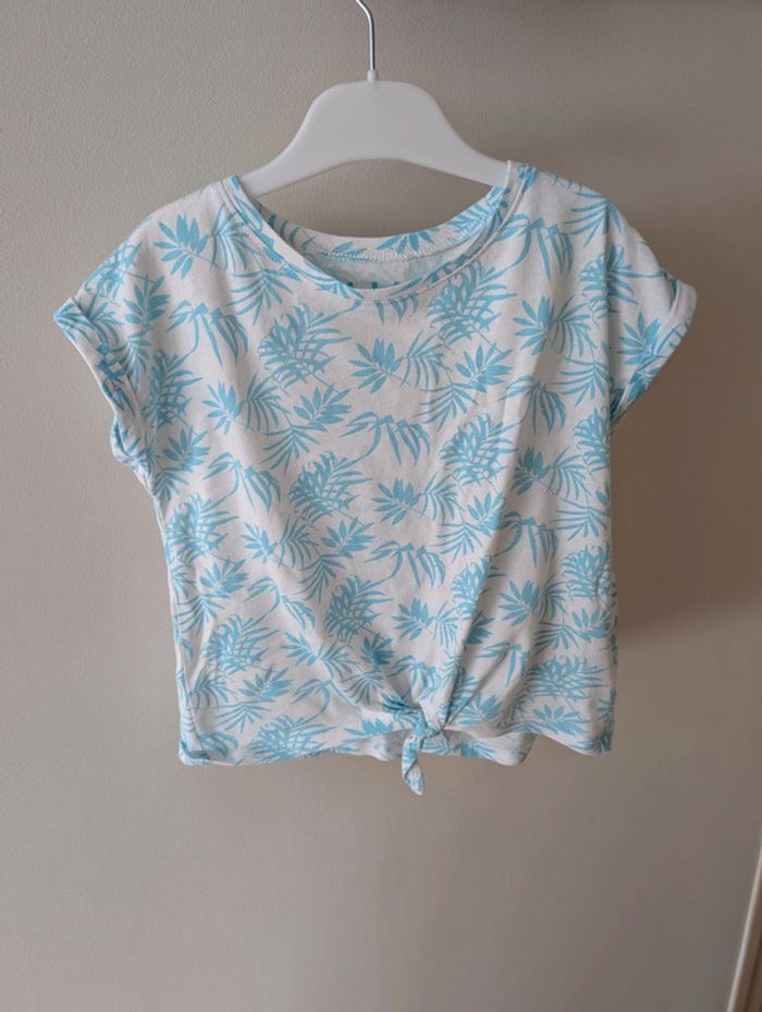 T shirt top court avec noeud 6 ans