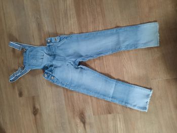 Pantalon salopette en jean bleu IKKS 10 ans