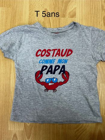 T-shirt Crabe costaud T 5ans