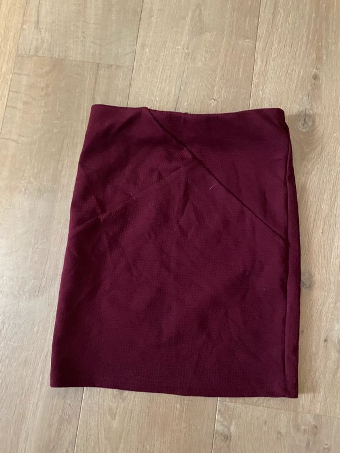 Jupe droite Mim rouge bordeaux