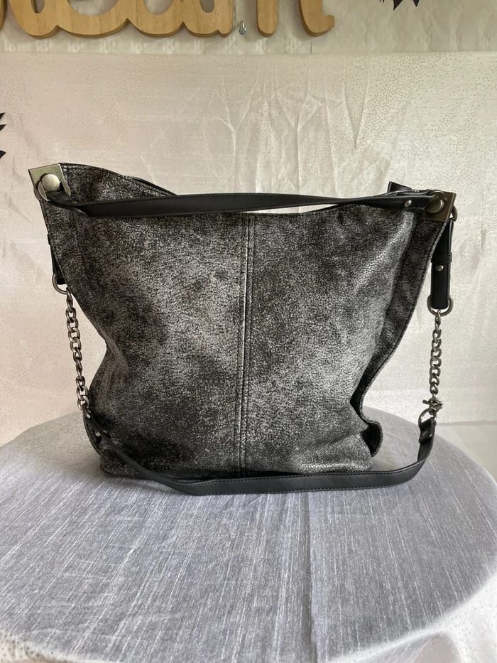 Sac Adopt’ gris métallique - Comme neuf
