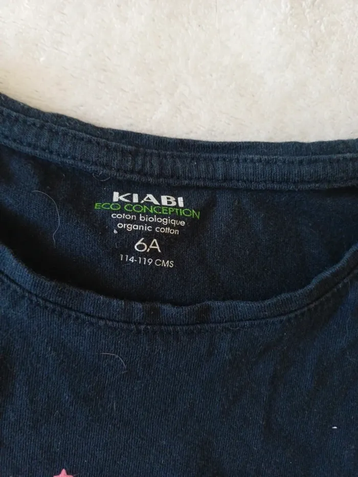 T-shirt bleu marine 6 ans - photo numéro 2