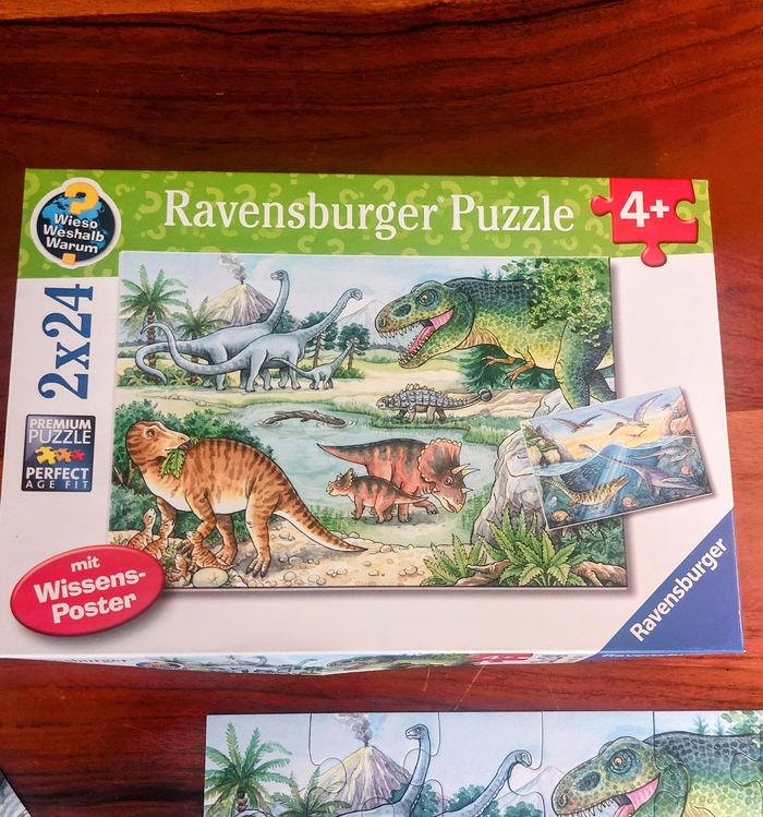 2 puzzles dinosaures