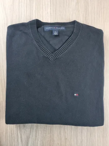Pull a col V noir Tommy hilfiger Homme XL