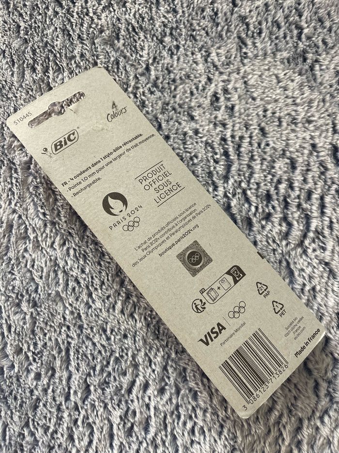 Stylo bic 4 couleurs mascottes phryges jo Paris 2024 - photo numéro 2