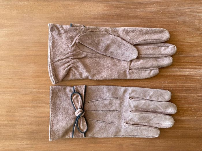 Gants vieux rose/gris - photo numéro 3