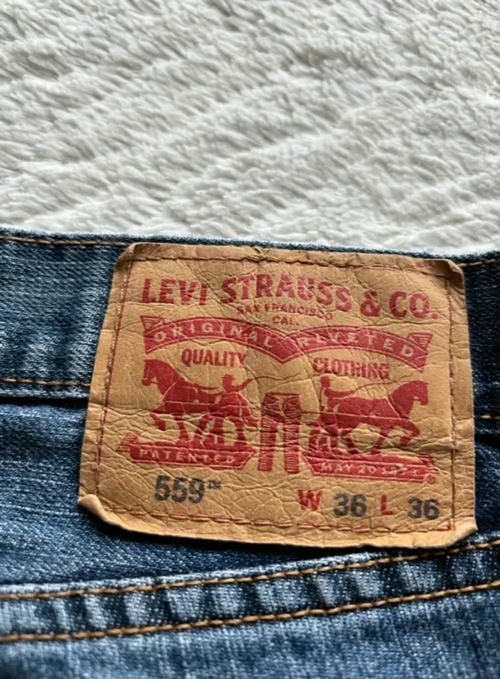 Jean Levi’s 559 Homme XL 46/48 W36 L36 bleu Relaxed straight droit Mexique 00s y2k grande taille - photo numéro 2
