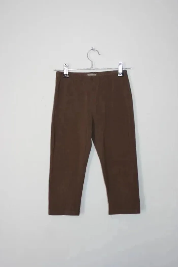 Legging court marron marque In Extenso, taille 10 ans