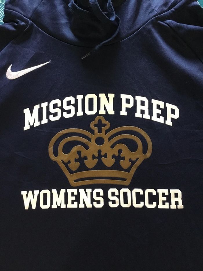 Sweat à capuche pour femme Nike Dri Fit bleu marine taille S 116 - photo numéro 4