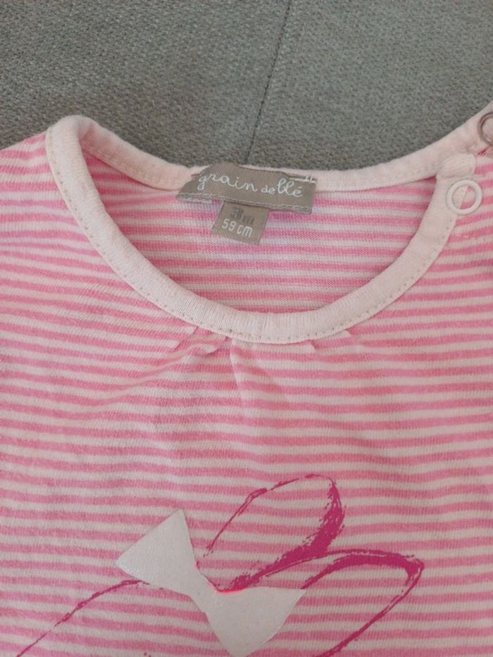 T-shirt manches longues 3 mois grain de blé - photo numéro 3