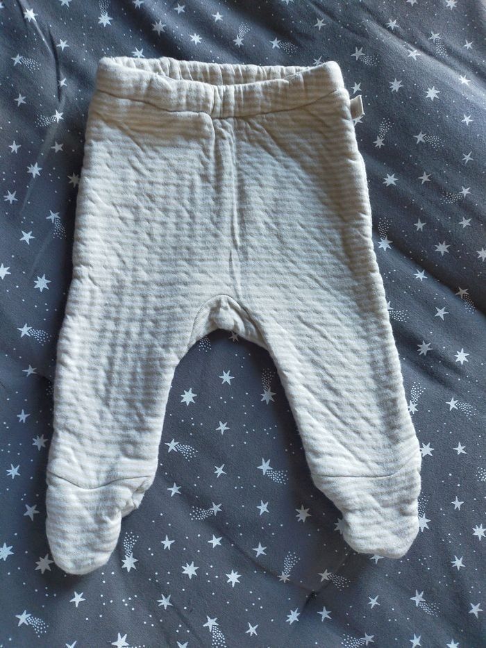 Pantalon molleton avec pieds - 1 mois