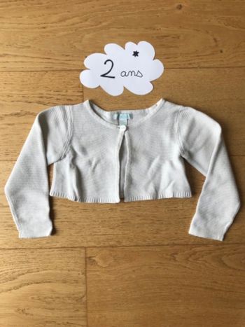 Gilet boléro blanc okaidi 2 ans