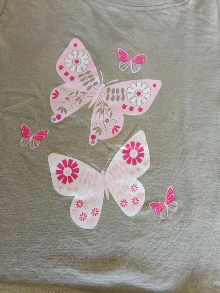 T shirt été motif papillon - photo numéro 2