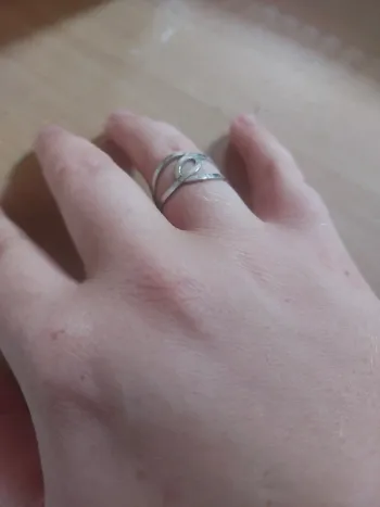 Bague argenté en acier inoxydable