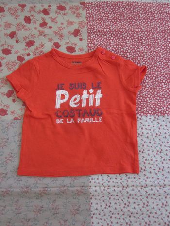 T-Shirt manches courtes rouge 12 mois