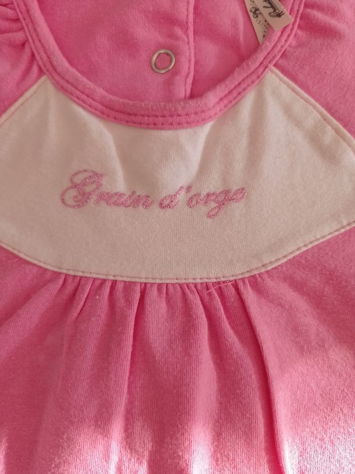 Robe rose et blanche taille 9 - 71 cm marque marque graine d'orge - photo numéro 5